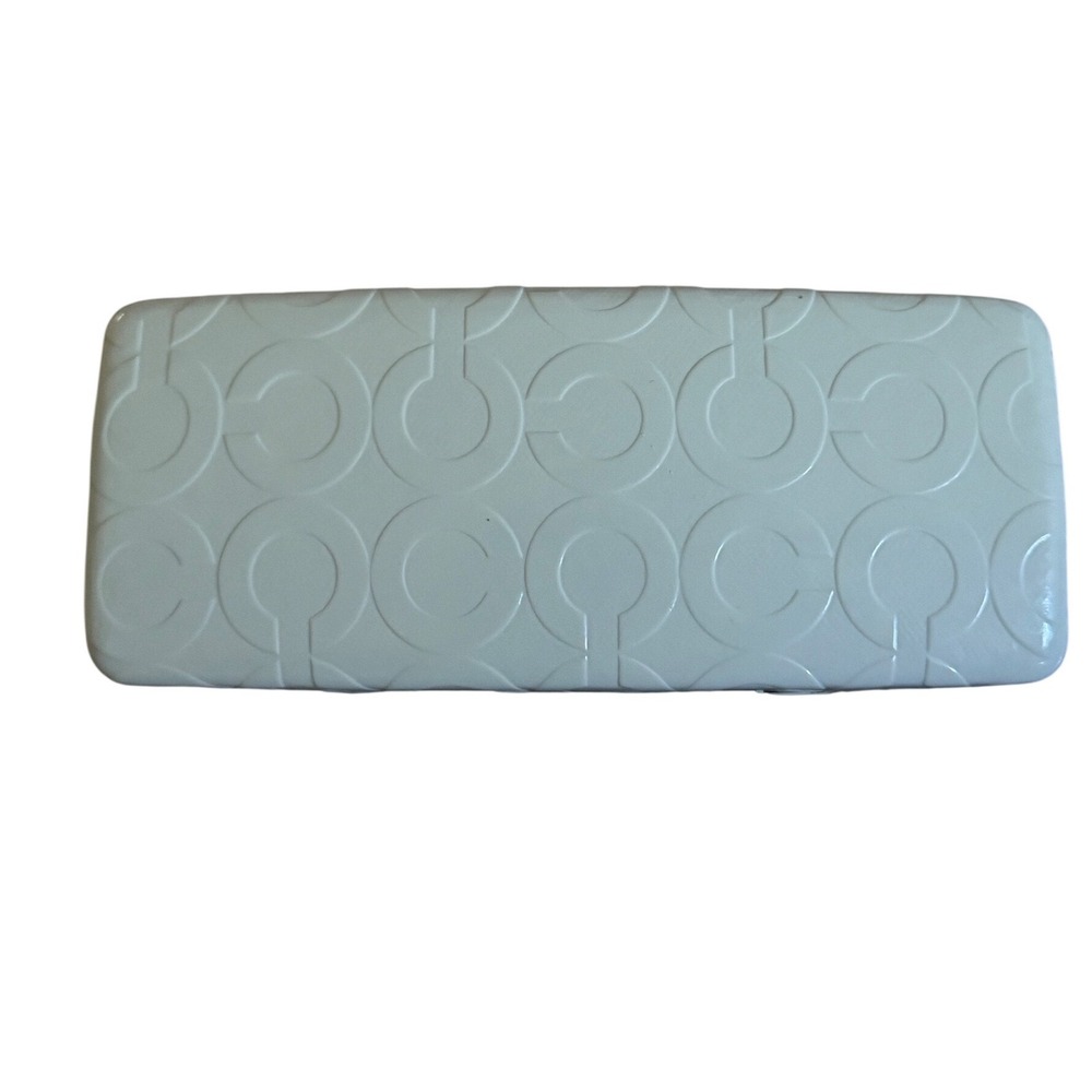 Coach Eyeglasses Sunglasses Case Ivory White‎ Shinning